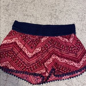 Aztec print cloth shorts